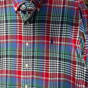 Polo Ralph Lauren Men's Multicolor Preppy Plaid Button-Down Shirt SZ Large